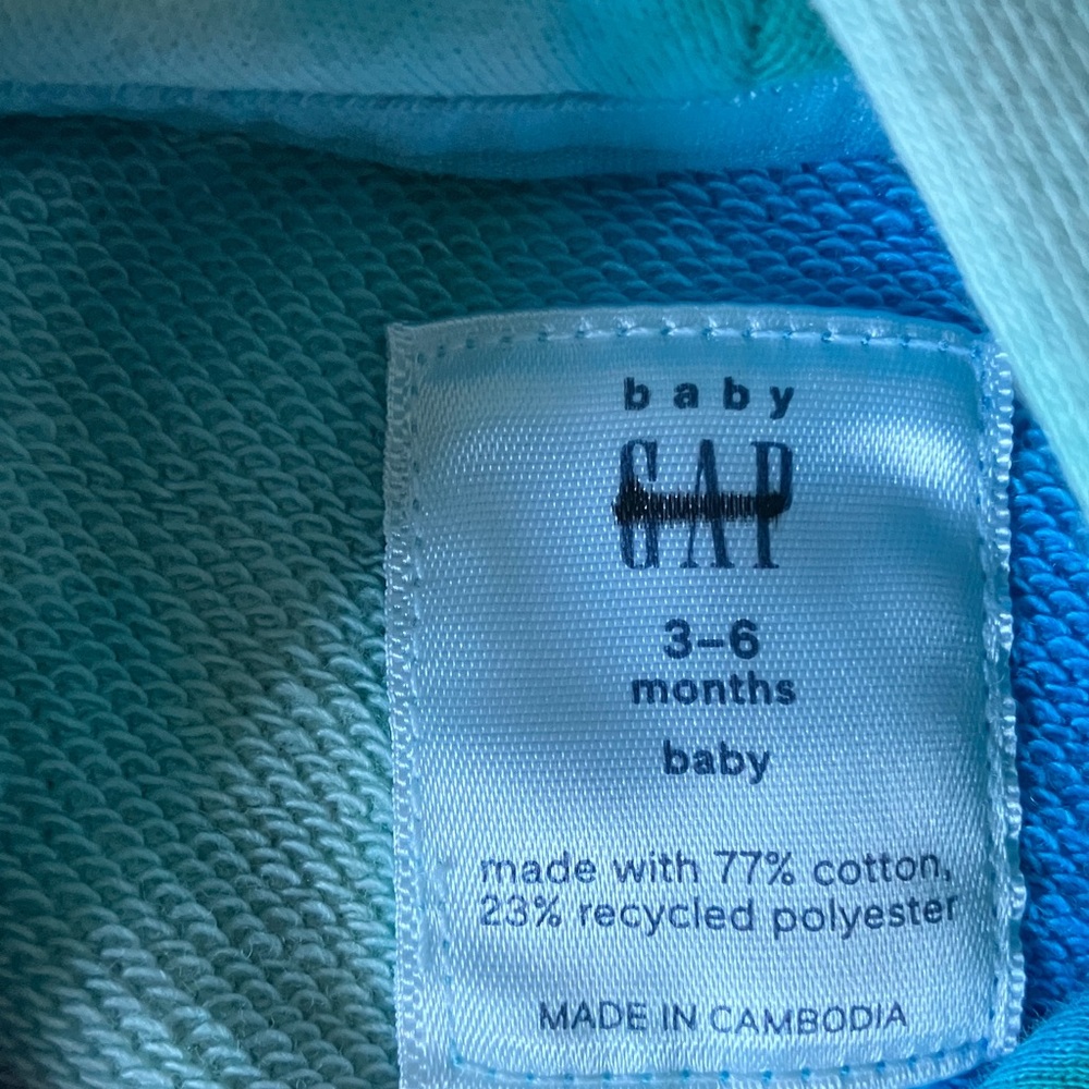 GAP Kids' Blue and Green Tie-Dye Hoodie - Picture 2 of 7